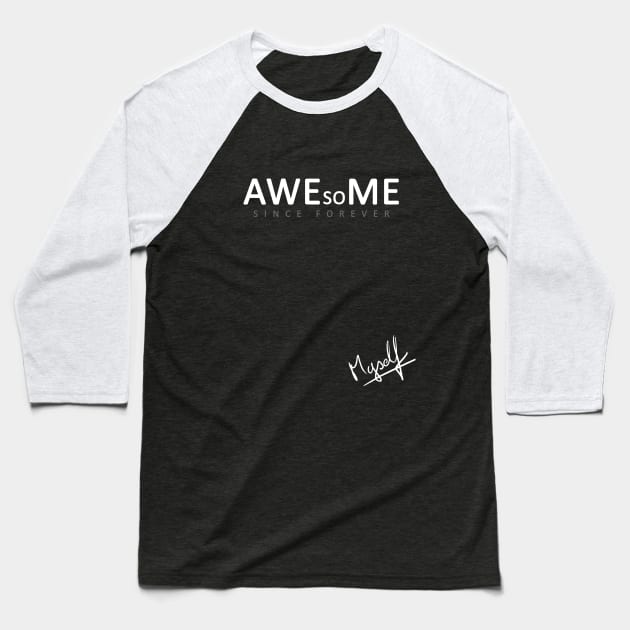 AWEsoME word Baseball T-Shirt by TMBTM